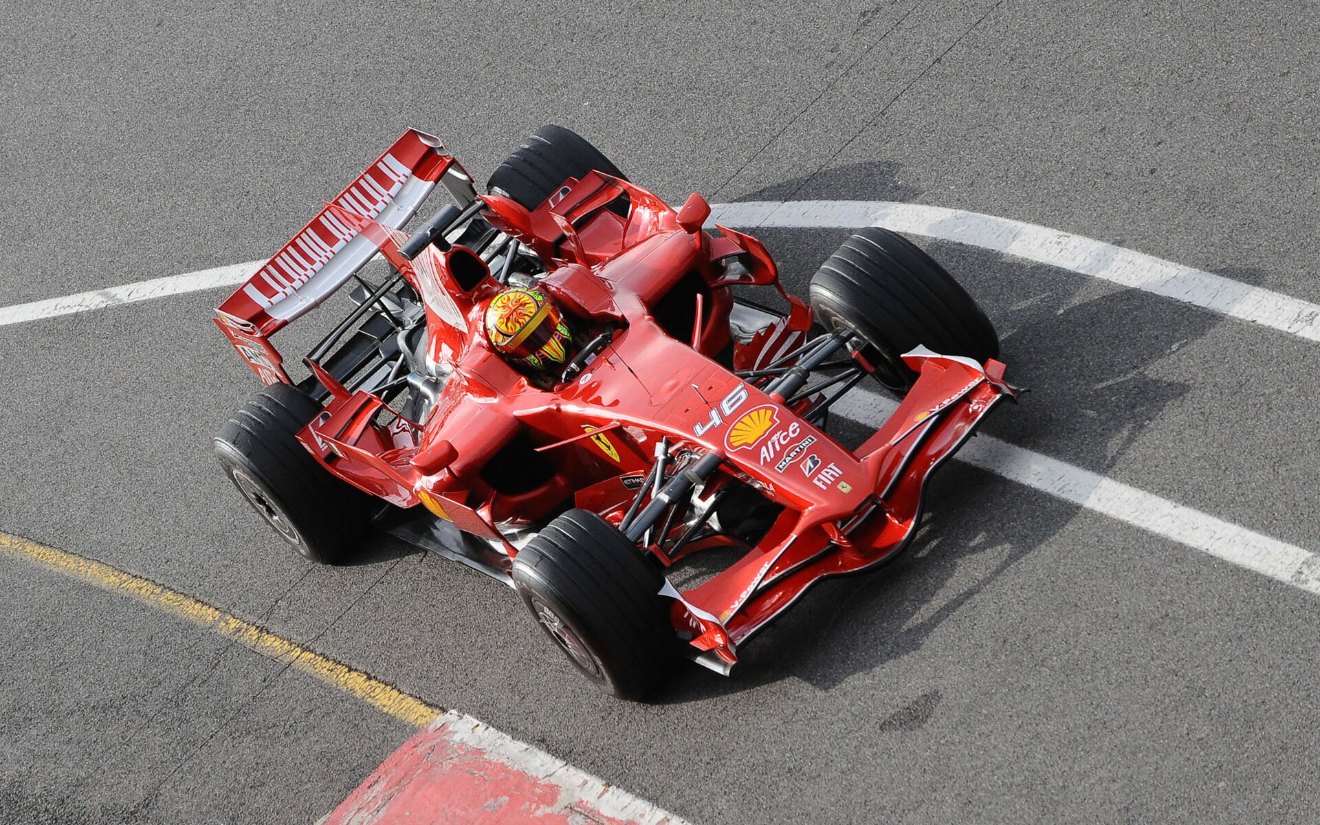 Valentino Rossi and Ferrari - Tests. Formula 1 photo 2008 F1 wallpapers 