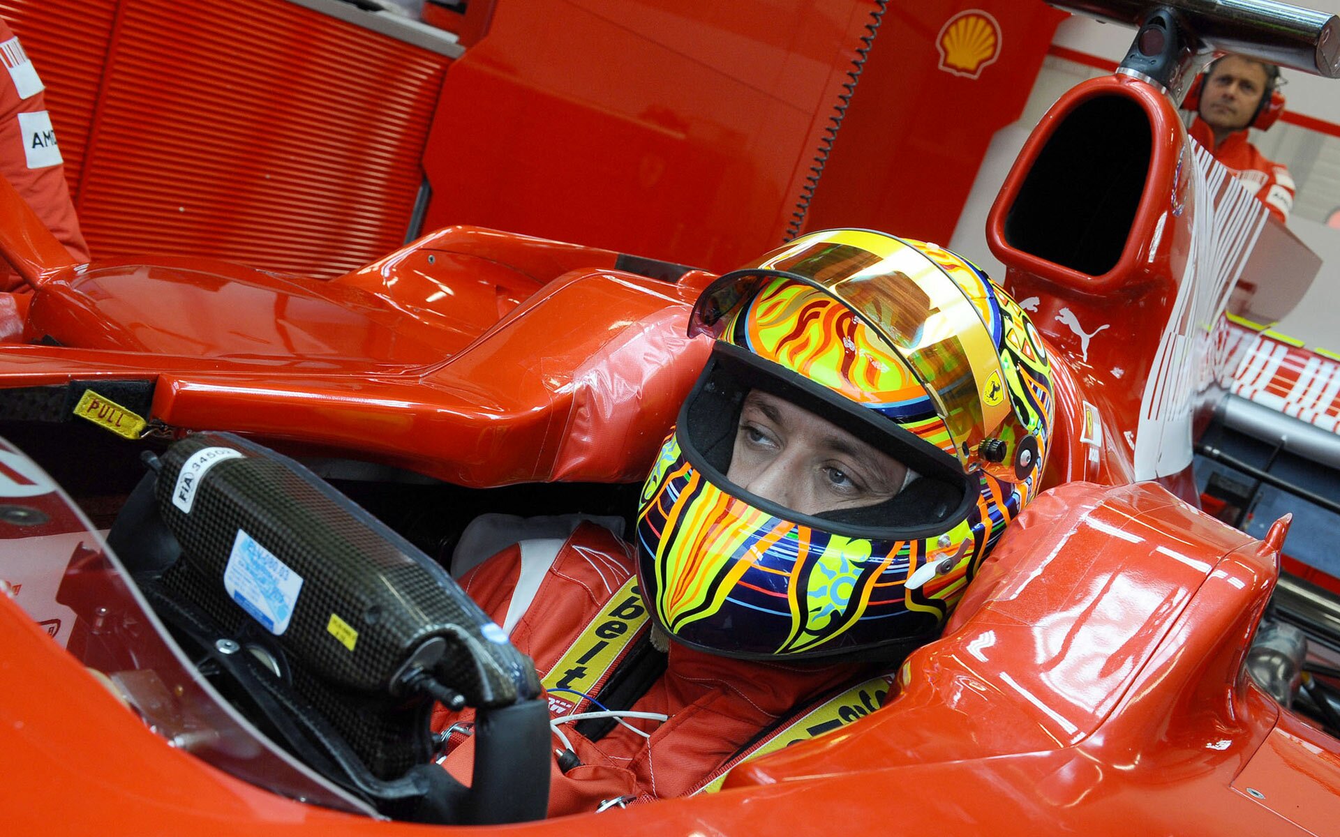 Valentino Rossi and Ferrari - Tests. Formula 1 photo 2008 F1 wallpaper 
