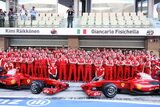 Kimi Raikkonen and Giancarlo Fisichella (Ferrari). Formula 1 Teams and Drivers. F1 wallpaper 2009 (HIGH RESOLUTION PHOTOS)
