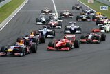 Start race. Hungaroring Circuit. Hungarian Grand Prix - Race. F1 wallpaper 2009 (Photo Images) Start race. Hungaroring Circuit. Hungarian Grand Prix - Race. F1 wallpaper 2009 (Photo Images)