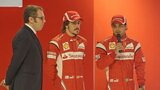 Fernando Alonso and Felipe Massa. Presentation Formula 1 2011 Ferrari F150. F1 wallpaper 2011 (HIGH RESOLUTION PHOTO)