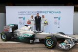 Michael Schumacher and Nico Rosberg. Presentation Formula 1 2011 Mercedes GP PETRONAS MGP W02 (Launch). F1 wallpaper 2011 (HIGH RESOLUTION PHOTO) Michael Schumacher and Nico Rosberg. Presentation Formula 1 2011 Mercedes GP PETRONAS MGP W02. F1 wallpaper 2011 (HIGH RESOLUTION PHOTO)