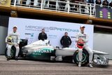 Michael Schumacher and Nico Rosberg. Presentation Formula 1 2011 Mercedes GP PETRONAS MGP W02 (Launch). F1 wallpaper 2011 (HIGH RESOLUTION PHOTO) Michael Schumacher and Nico Rosberg. Presentation Formula 1 2011 Mercedes GP PETRONAS MGP W02. F1 wallpaper 2011 (HIGH RESOLUTION PHOTO)
