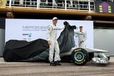 Michael Schumacher and Nico Rosberg. Presentation Formula 1 2011 Mercedes GP PETRONAS MGP W02 (Launch). F1 wallpaper 2011 (HIGH RESOLUTION PHOTO) Michael Schumacher and Nico Rosberg. Presentation Formula 1 2011 Mercedes GP PETRONAS MGP W02. F1 wallpaper 2011 (HIGH RESOLUTION PHOTO)