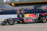 Sebastian Vettel and Mark Webber. Presentation Formula 1 2011 Red Bull RB7. F1 wallpaper 2011 (HIGH RESOLUTION PHOTO)