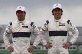 Kamui Kobayashi and Sergio Perez. Presentation Formula 1 Sauber C30. F1 wallpaper 2011 (HD PHOTO)