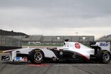 Kamui Kobayashi and Sergio Perez. Presentation Formula 1 Sauber C30. F1 wallpaper 2011 (HD PHOTO)