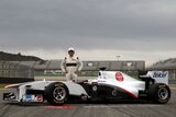Kamui Kobayashi and Sergio Perez. Presentation Formula 1 Sauber C30. F1 wallpaper 2011 (HD PHOTO)