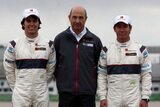 Kamui Kobayashi and Sergio Perez. Presentation Formula 1 Sauber C30. F1 wallpaper 2011 (HD PHOTO)