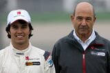 Kamui Kobayashi and Sergio Perez. Presentation Formula 1 Sauber C30. F1 wallpaper 2011 (HD PHOTO)