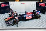 Sebastien Buemi and Jaime Alguersuari. Presentation Formula 1 Toro Rosso STR6. F1 wallpaper 2011 (HD PHOTO)