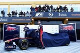 Sebastien Buemi and Jaime Alguersuari. Presentation Formula 1 Toro Rosso STR6. F1 wallpaper 2011 (HD PHOTO)