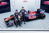 Sebastien Buemi and Jaime Alguersuari. Presentation Formula 1 Toro Rosso STR6. F1 wallpaper 2011 (HD PHOTO)